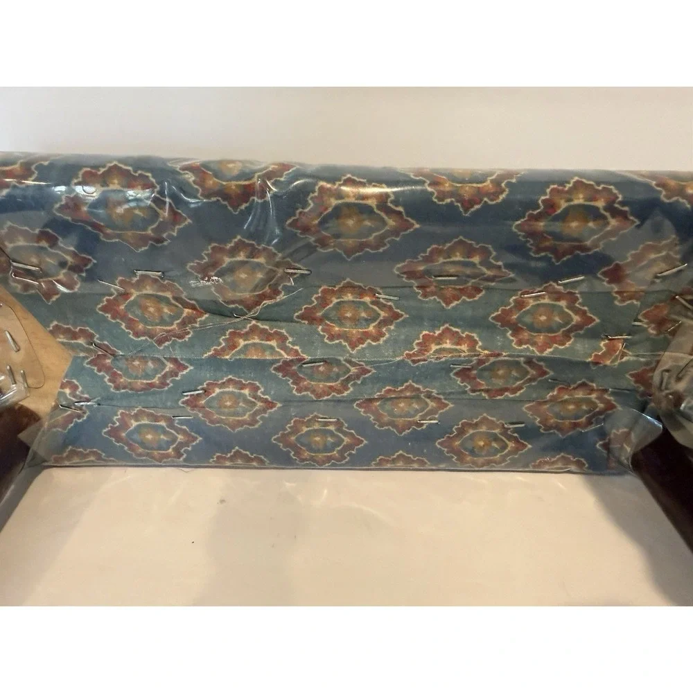 Vintage Small Wood Bench Upholstered Kitchen Shelf Riser Boho Display Stool Mini